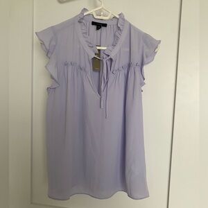 J. Crew Light Purple Ruffled Blouse